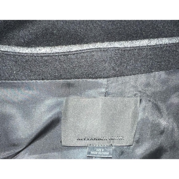 Alexander Wang 'Anthracite' Wool Blend with Croc Sleeves Grey Coat - Picture 5 of 9